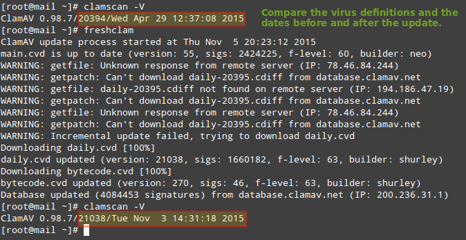 FreshClam Update ClamAV Virus Database