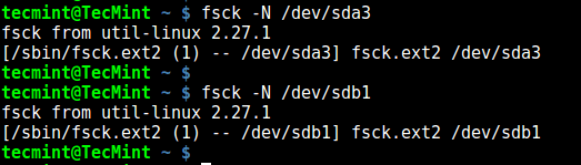 fsck - Print Linux Filesystem Type