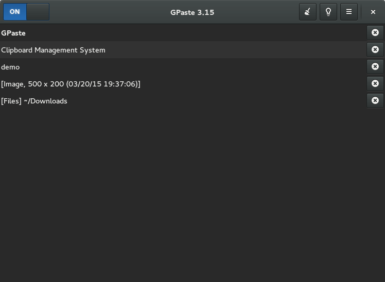 GPaste Clipboard Manager