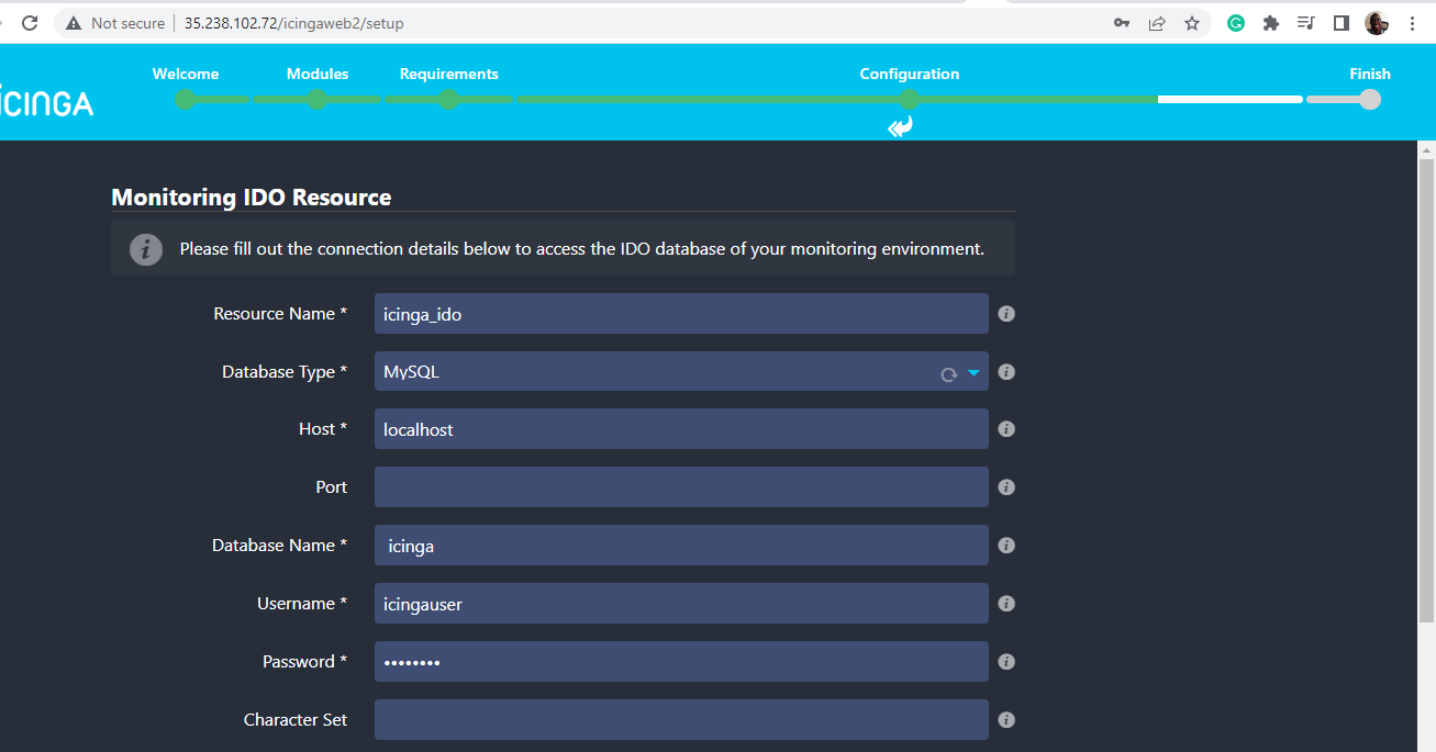 Icinga IDO Database Details