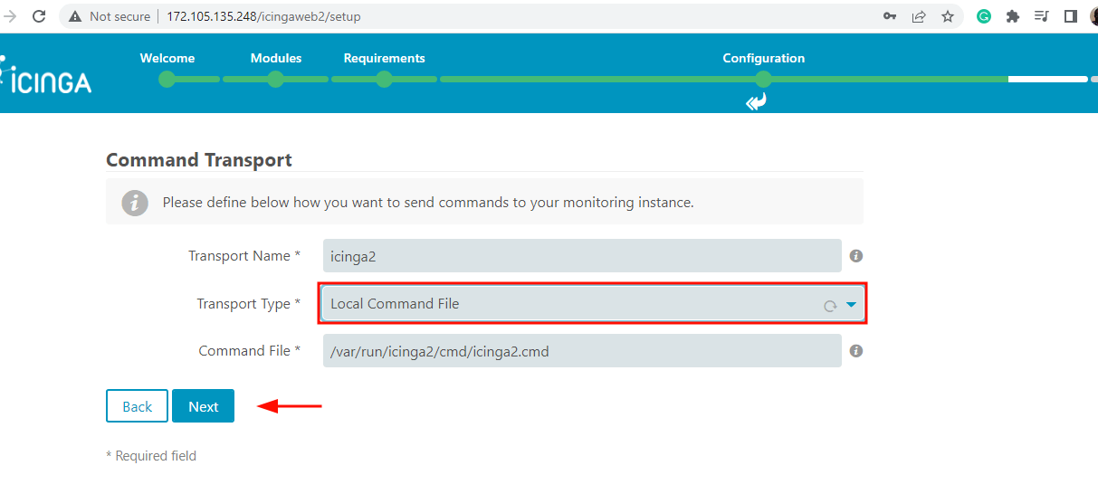 Icinga2 Command Transport