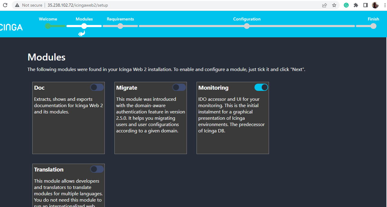 Icinga2 Monitoring Module