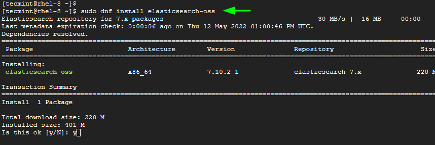 Install Elasticsearch in RHEL