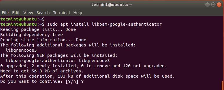 Install Google PAM in Ubuntu