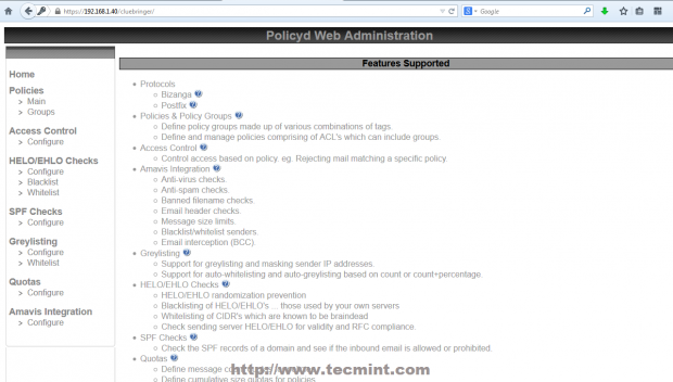 Policyd Web Administration