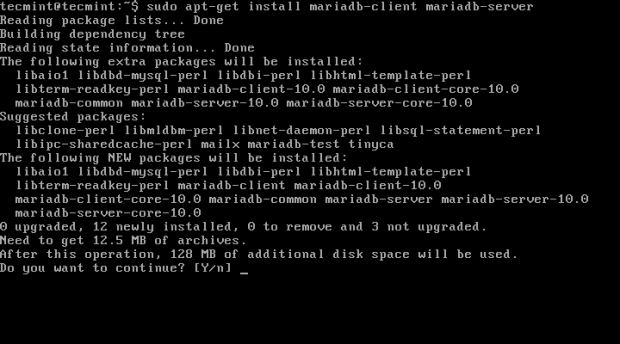 Install Mariadb Server