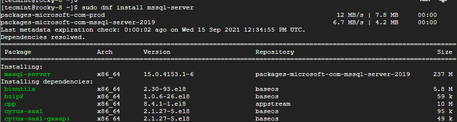 Install Microsoft SQL Server in Linux