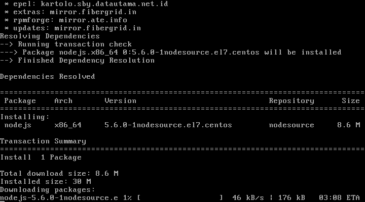 Install Node js in CentOS