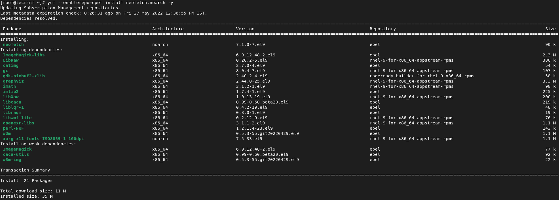 Install Package from EPEL