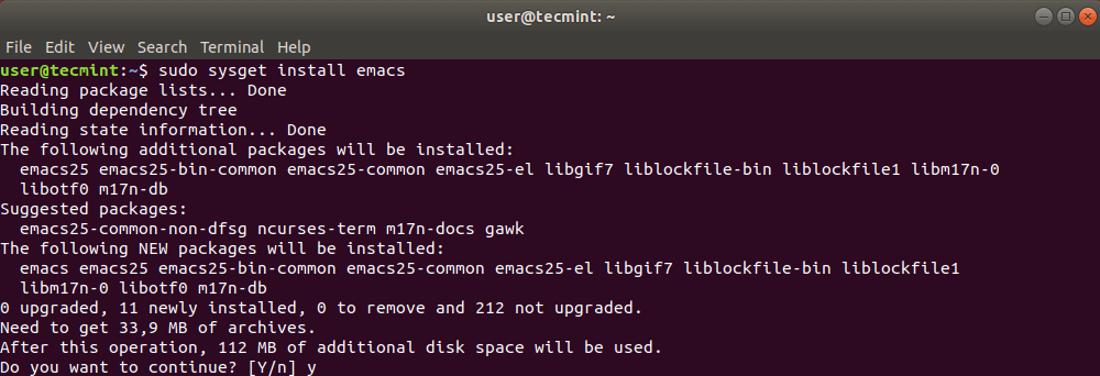 Install Package in Ubuntu