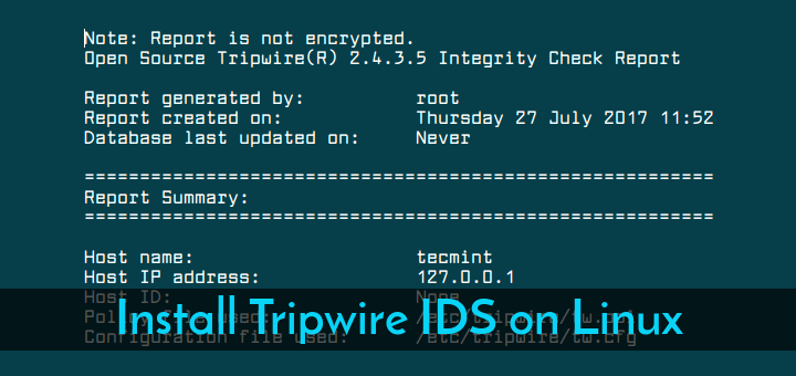 Install Tripwire IDS on Linux