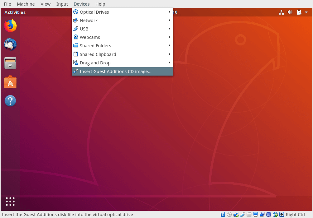 Install Virtualbox Guest Additions