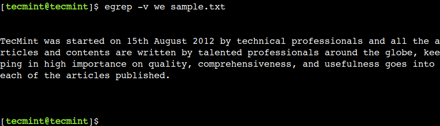 Invert Pattern Matching in File