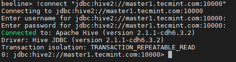 JDBC Connection String