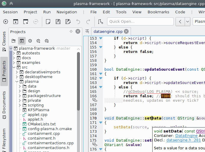 KDevelop IDE Editor