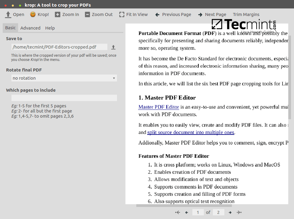 Krop PDF Editor