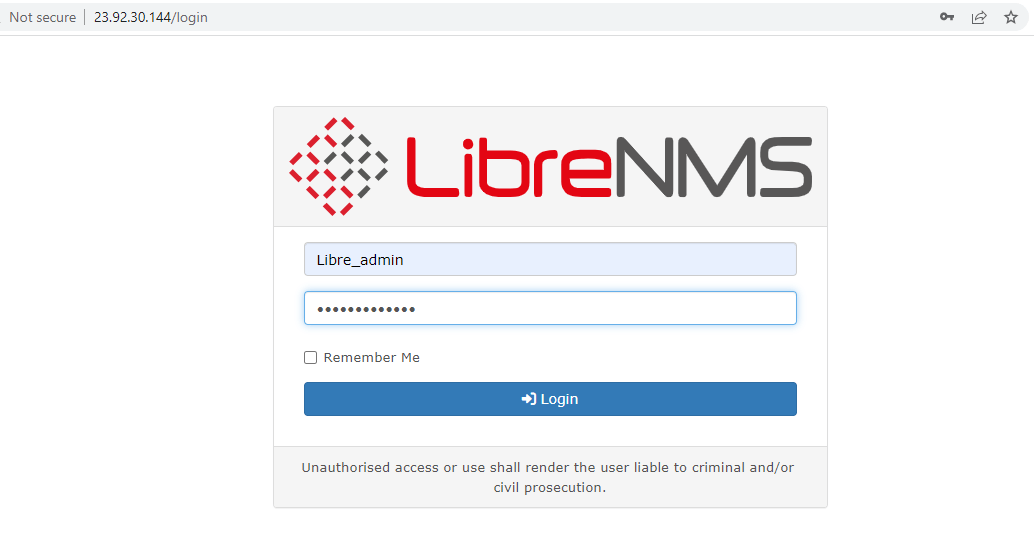 LibreNMS Login