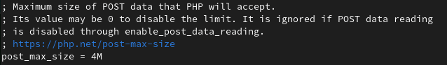 Limit PHP POST Size