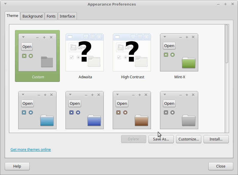 Linux Mint Appearance