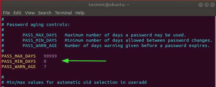 Linux Password Aging