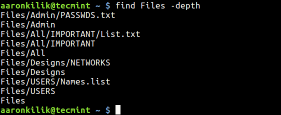 List Directory Structure