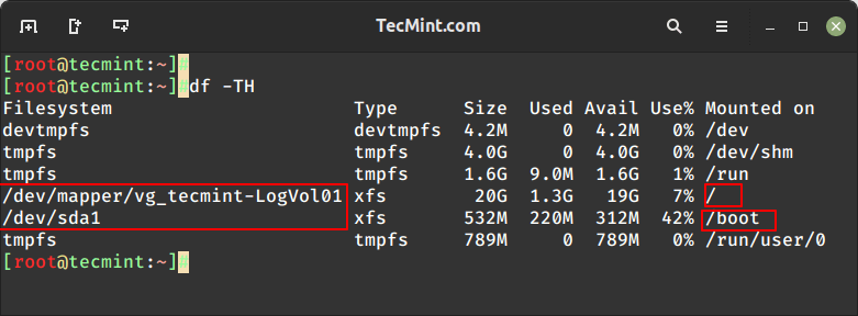 List File System Disk Space