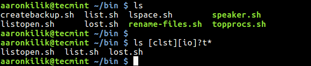 List Files with Multiple Characters