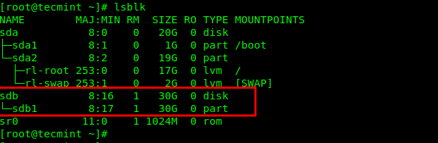 List Linux Block Devices