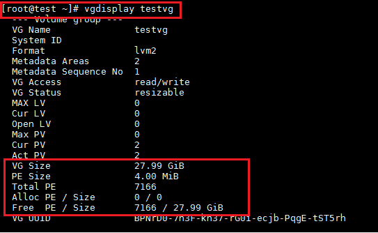 List Volume Group