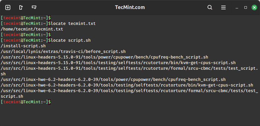 Locate Files in Linux