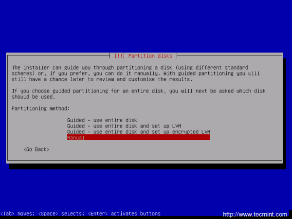 Manual Partitioning