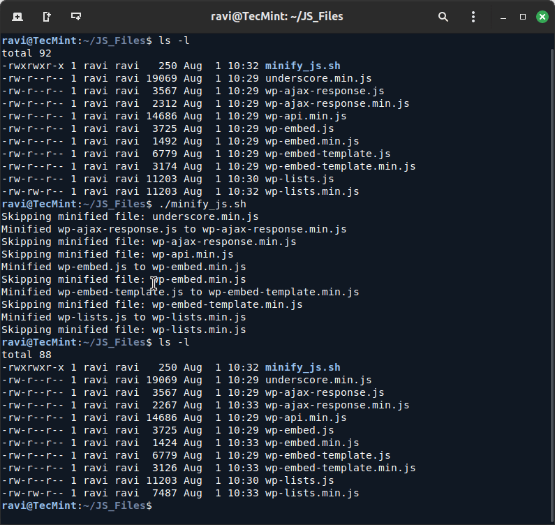 Minifying Multiple JS Files