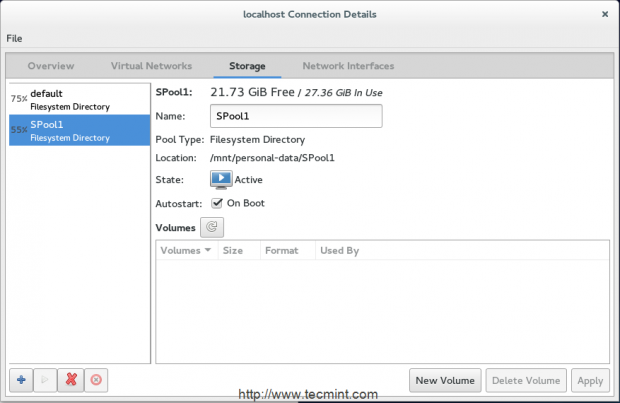 Add KVM Storage Pool