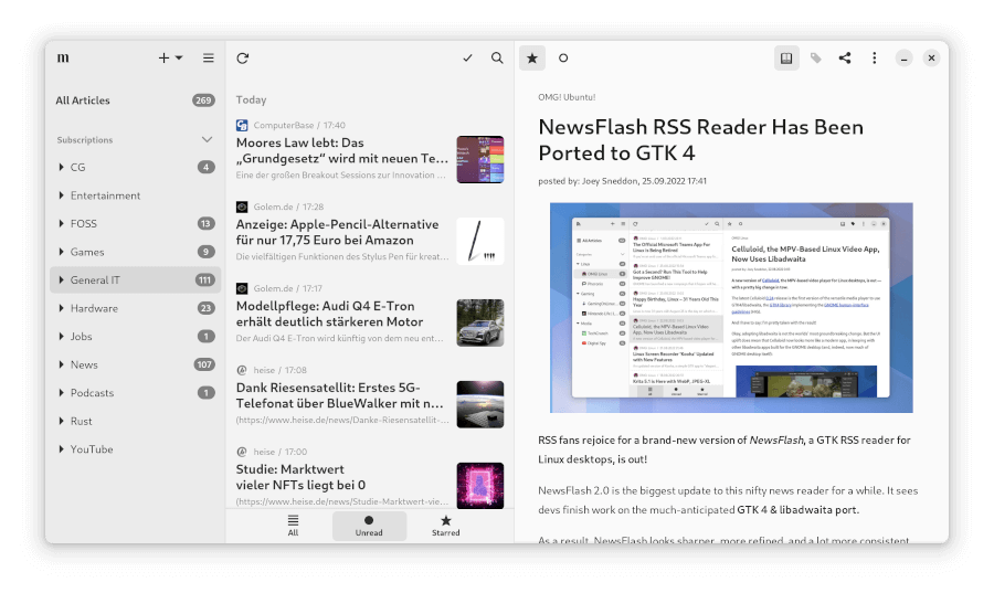 NewsFlash Web RSS Reader