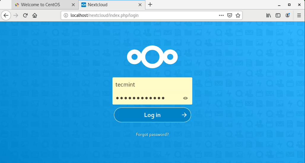 NextCloud Admin Login