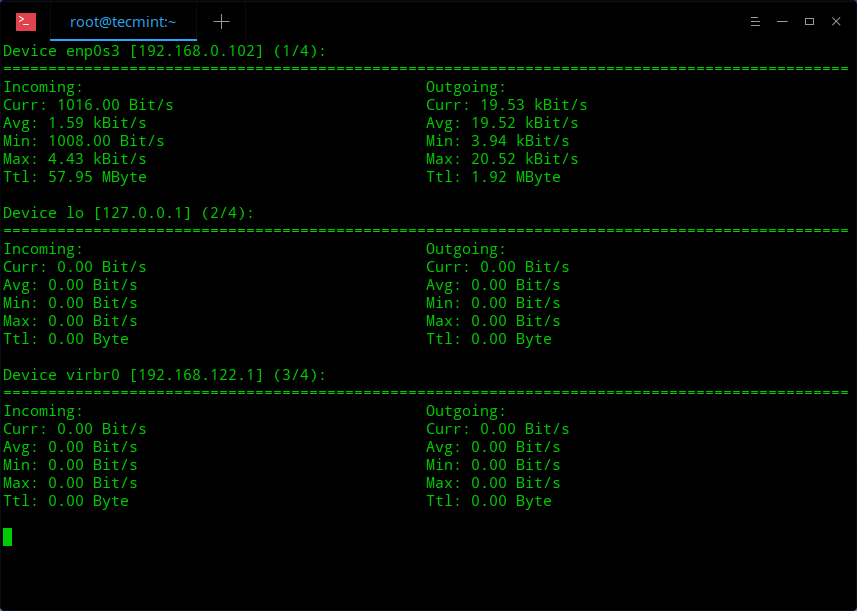 nload - Monitor Network Usage