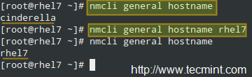 Set Hostname Using nmcli Command