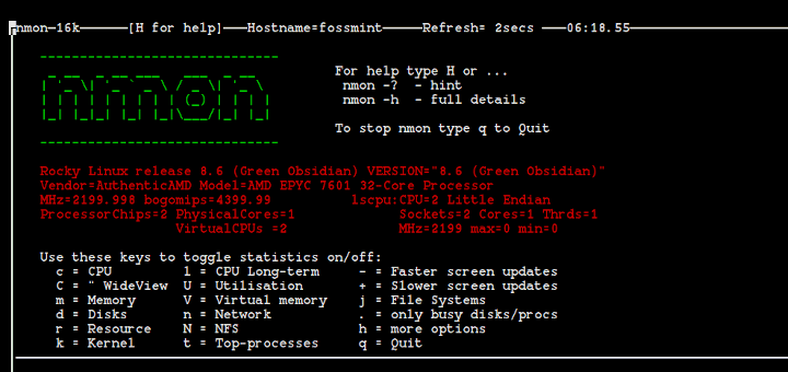 Nmon - Linux Performance Monitoring Tool