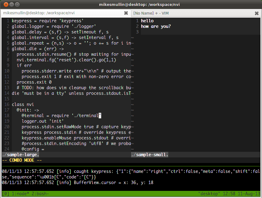 Nvi Vi-Like Text Editor for Linux