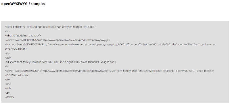 openWYSIWYG - Editor