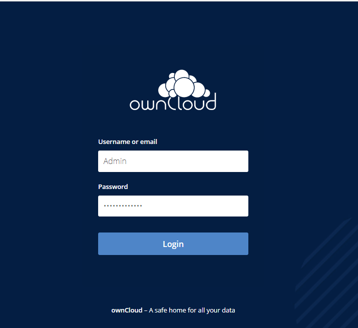 OwnCloud Admin Login