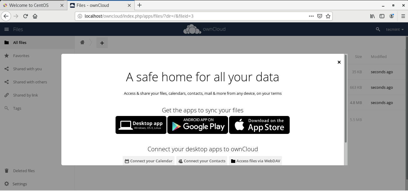 OwnCloud App Installation