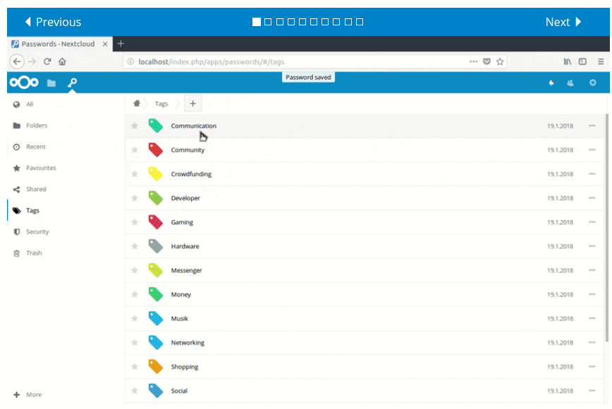 Passwords - Password Manager for Nextcloud