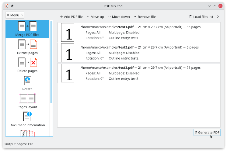 PDF Mix Tool for Linux