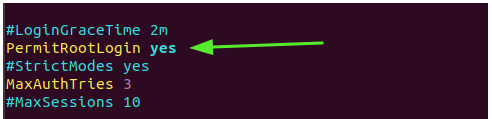 Permit Root Login