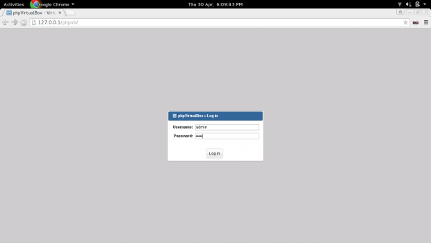 PHPVirtualbox Login