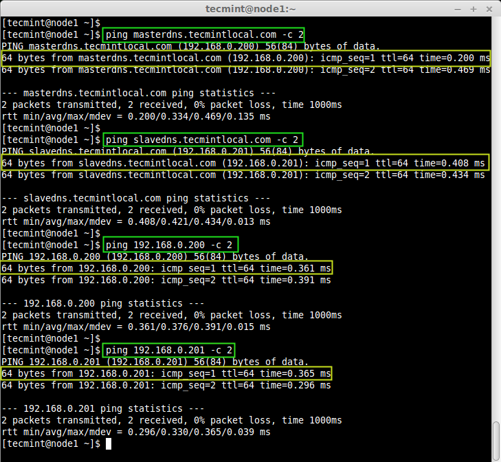 Ping DNS Servers