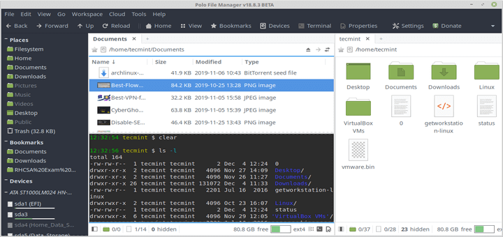 Polo File Manager for Linux