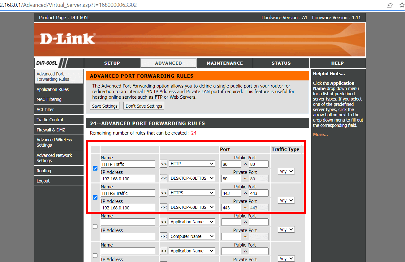 Port Forwarding for WordPress