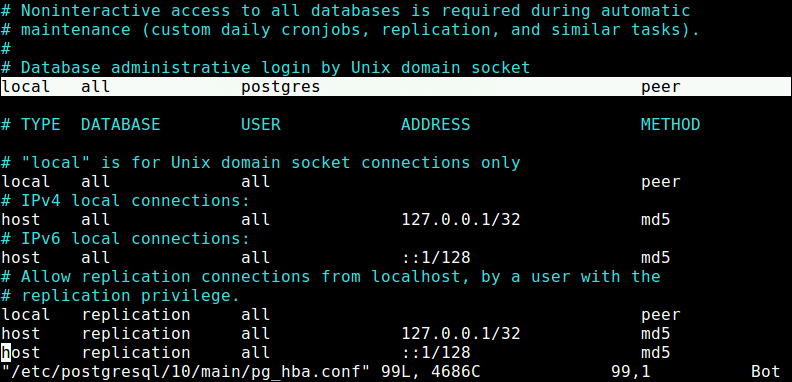 PostgreSQL Configuration File